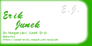 erik junek business card